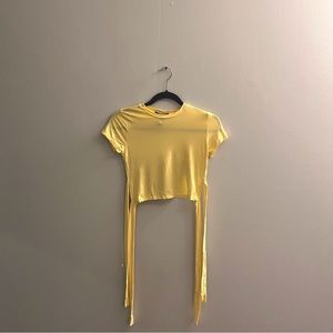 Forever 21 yellow crop top